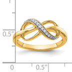 10K Diamond Infinity Ring