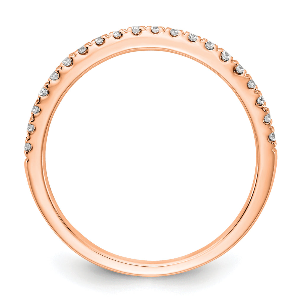 14k Rose Gold 1/5 carat Lab Grown Diamond VS/SI+ G+ Complete Wedding Band