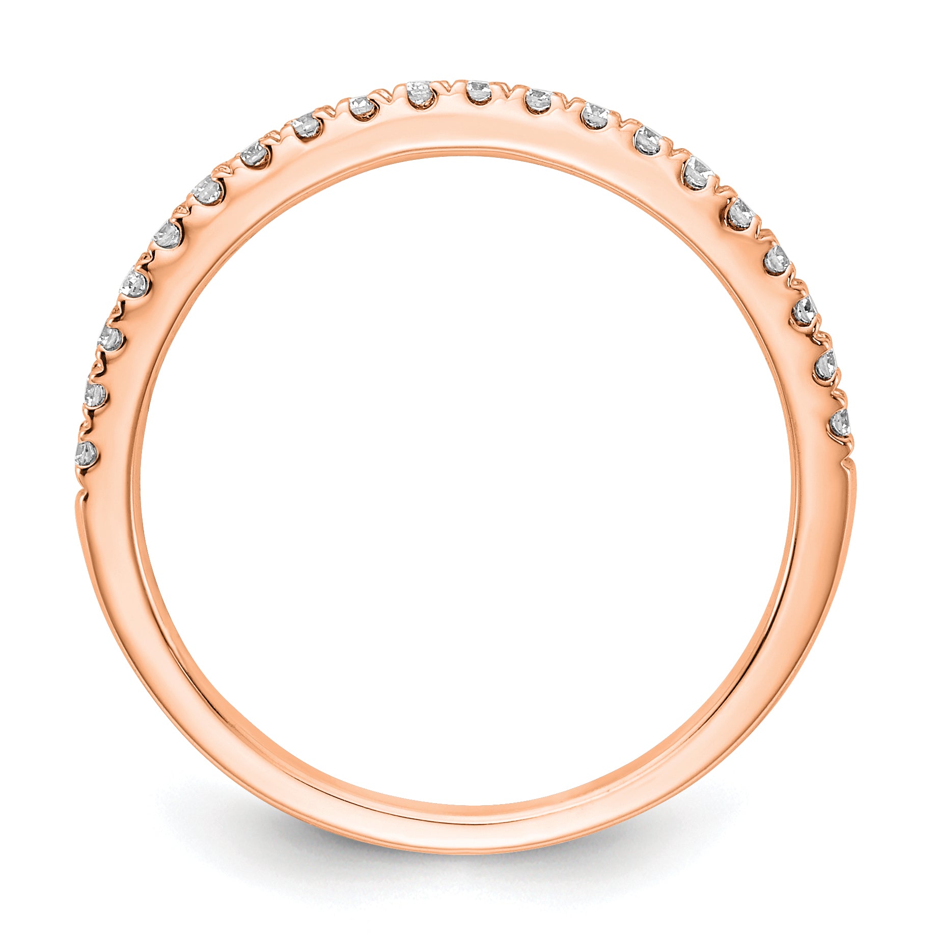 14k Rose Gold 1/5 carat Lab Grown Diamond VS/SI+ G+ Complete Wedding Band