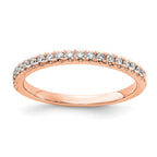14k Rose Gold 1/5 carat Lab Grown Diamond VS/SI+ G+ Complete Wedding Band