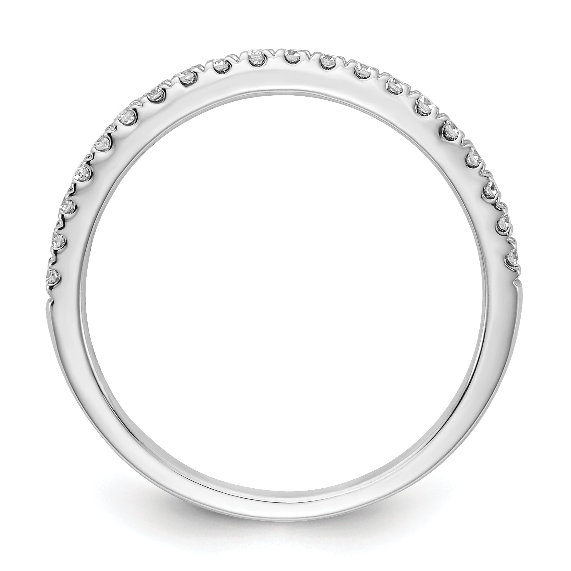 14k White Gold 1/5 carat Lab Grown Diamond VS/SI+ G+ Complete Wedding Band