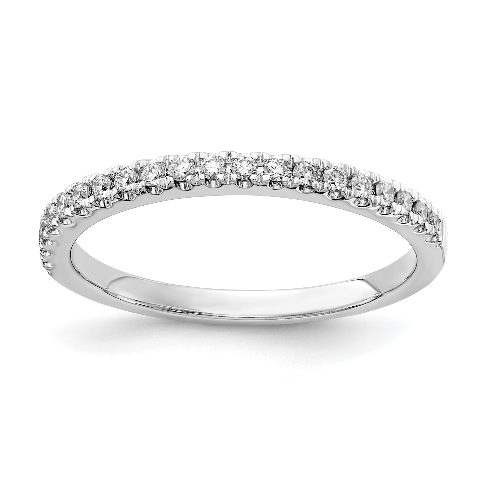 14k White Gold 1/5 carat Lab Grown Diamond VS/SI+ G+ Complete Wedding Band Main image
