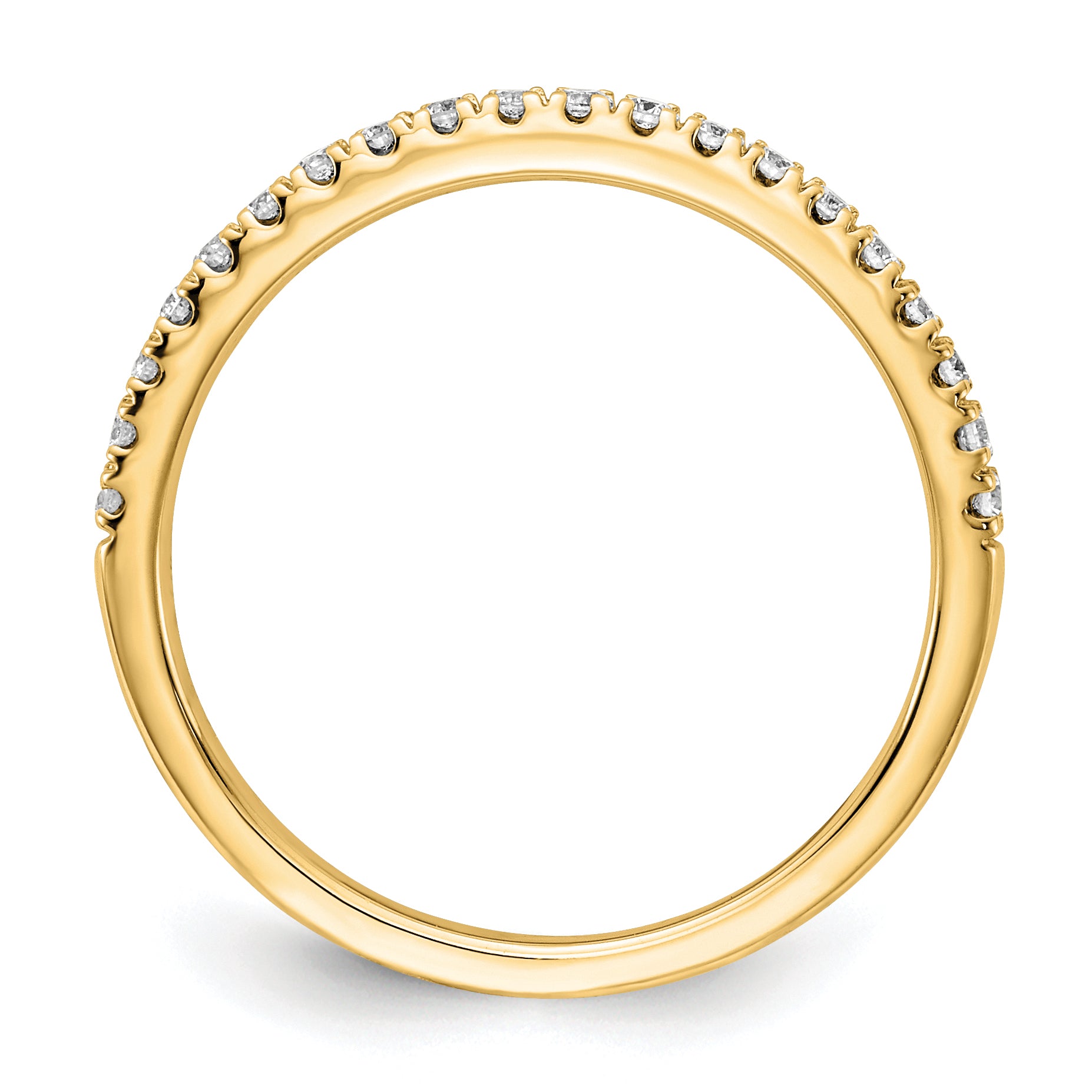 14k 1/4 carat Lab Grown Diamond VS/SI+ G+ Complete Wedding Band Secondary image