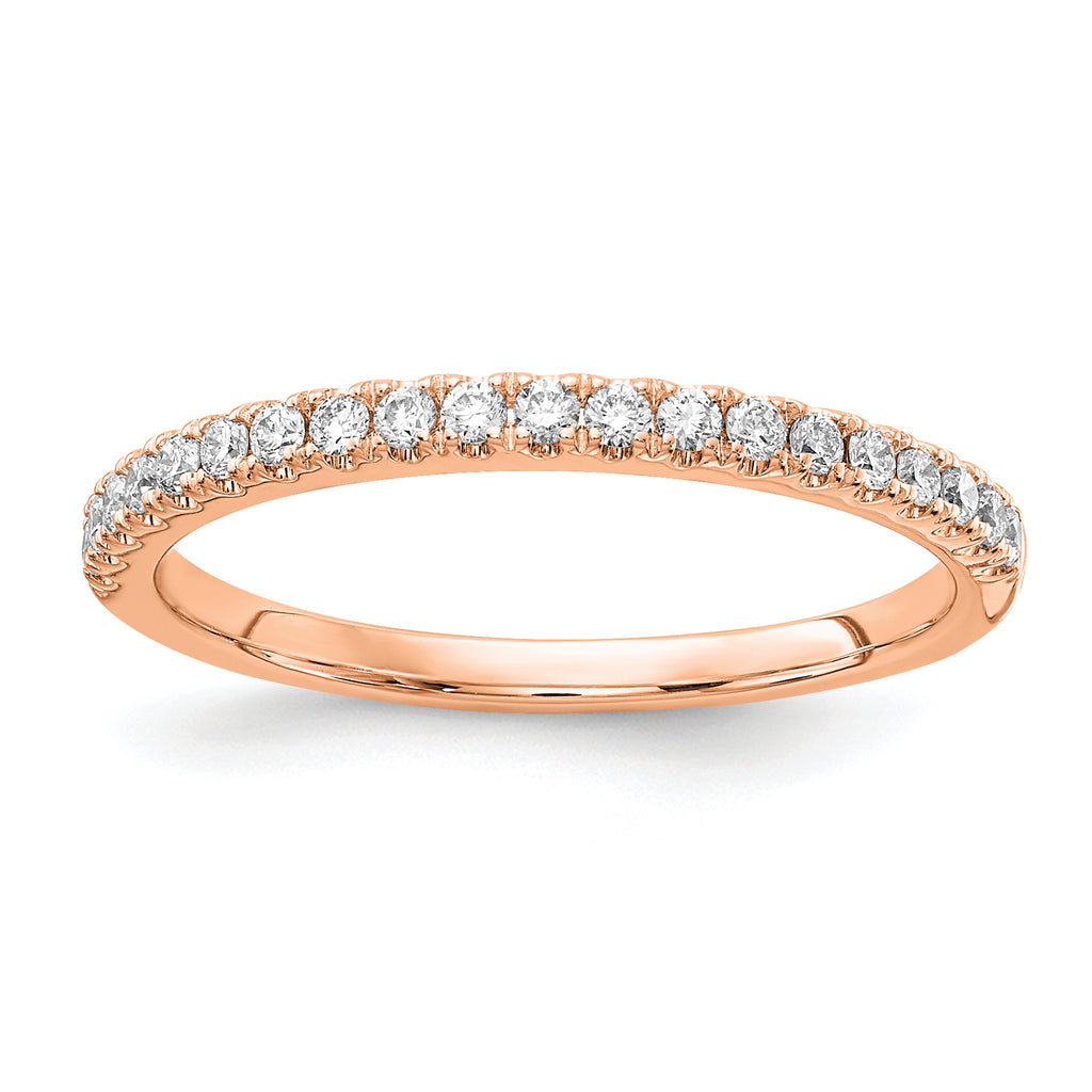 14k Rose Gold 1/4 carat Lab Grown Diamond VS/SI+ G+ Complete Wedding Band