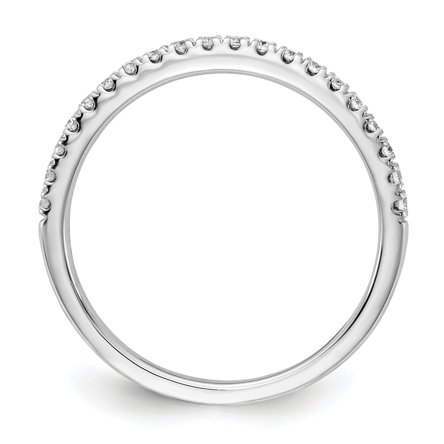 14k White Gold 1/4 carat Lab Grown Diamond VS/SI+ G+ Complete Wedding Band
