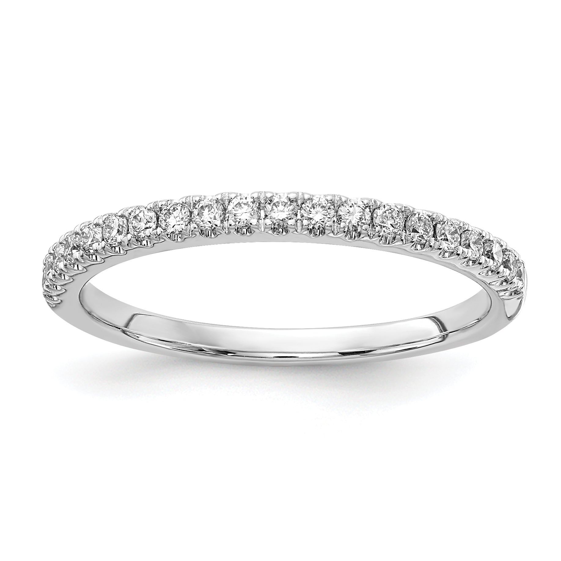 14k White Gold 1/4 carat Lab Grown Diamond VS/SI+ G+ Complete Wedding Band Main image