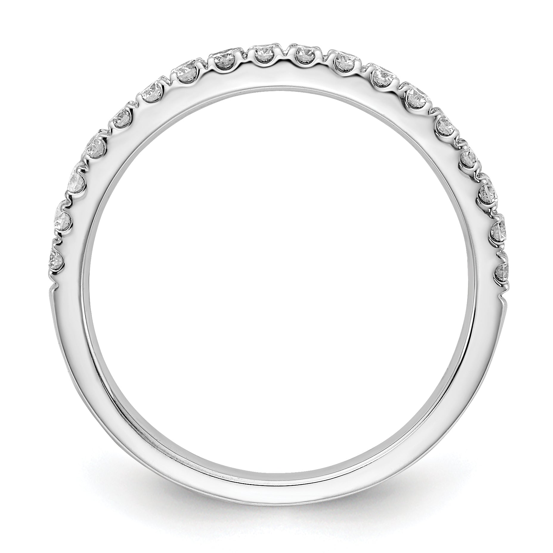 14k White Gold 1/3 carat Lab Grown Diamond VS/SI+ G+ Complete Wedding Band Secondary image