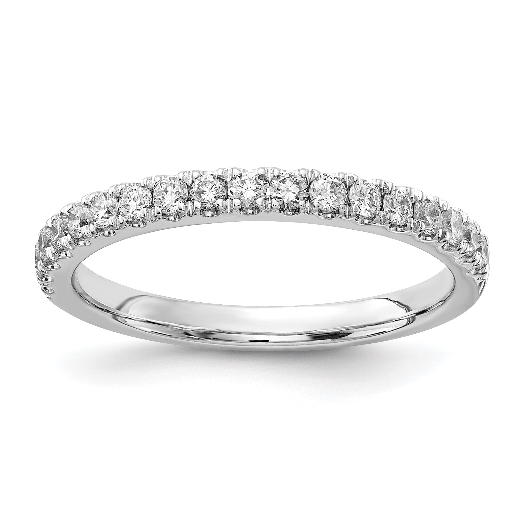 14k White Gold 1/3 carat Lab Grown Diamond VS/SI+ G+ Complete Wedding Band Main image