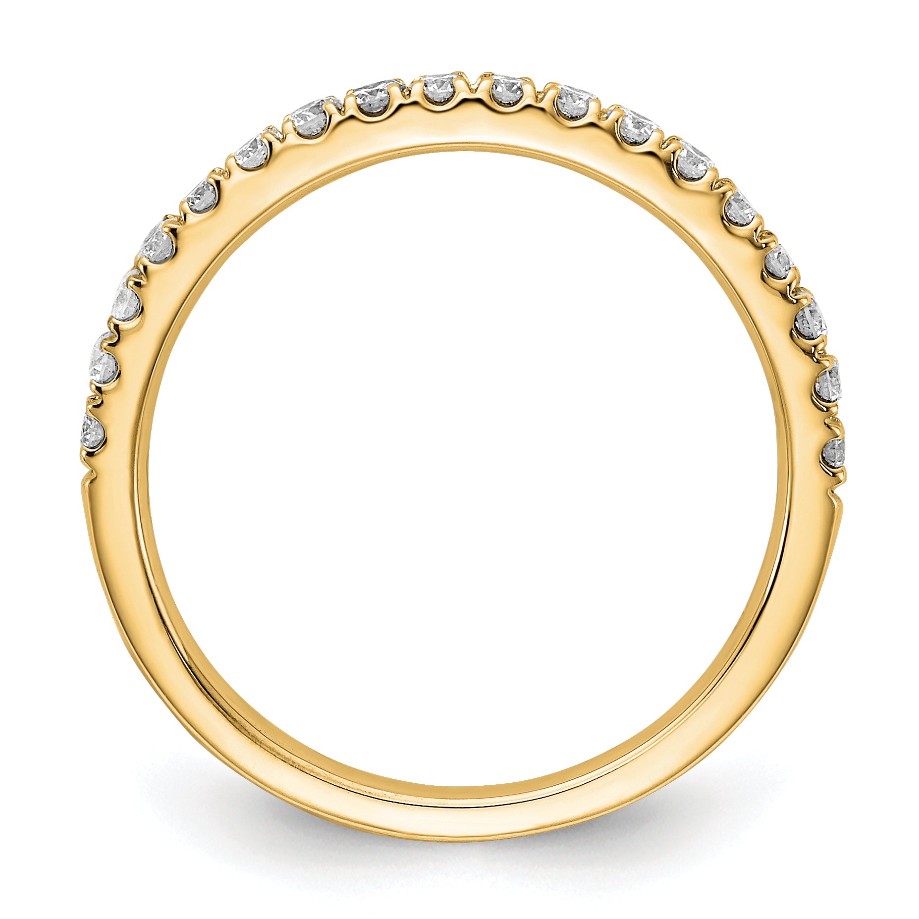 14k 1/3 carat Lab Grown Diamond VS/SI+ G+ Complete Wedding Band Secondary image