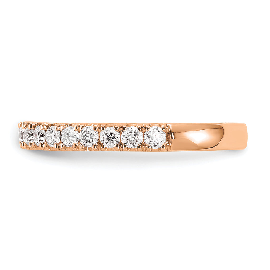 14k Rose Gold 1/2 carat Lab Grown Diamond VS/SI+ G+ Complete Wedding Band