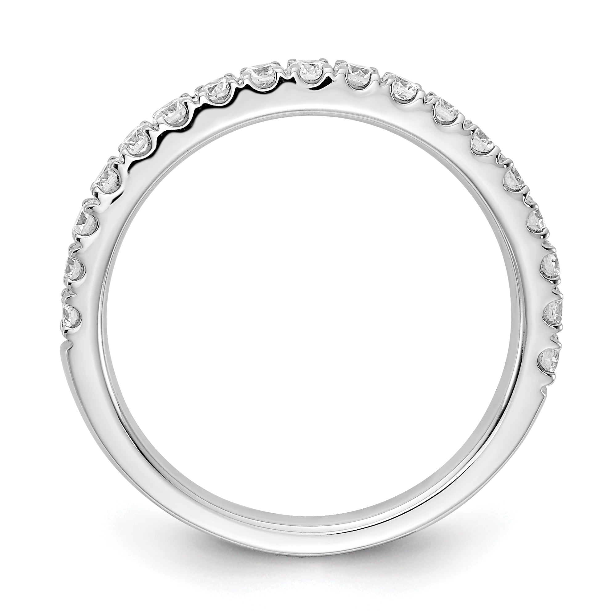 14k White Gold 1/2 carat Lab Grown Diamond VS/SI+ G+ Complete Wedding Band