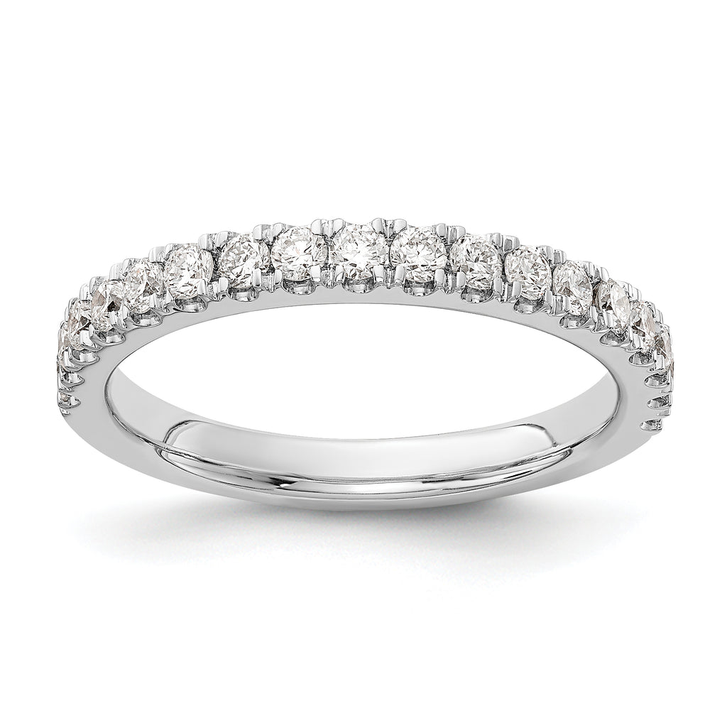 14k White Gold 1/2 carat Lab Grown Diamond VS/SI+ G+ Complete Wedding Band