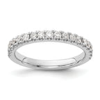 14k White Gold 1/2 carat Lab Grown Diamond VS/SI+ G+ Complete Wedding Band