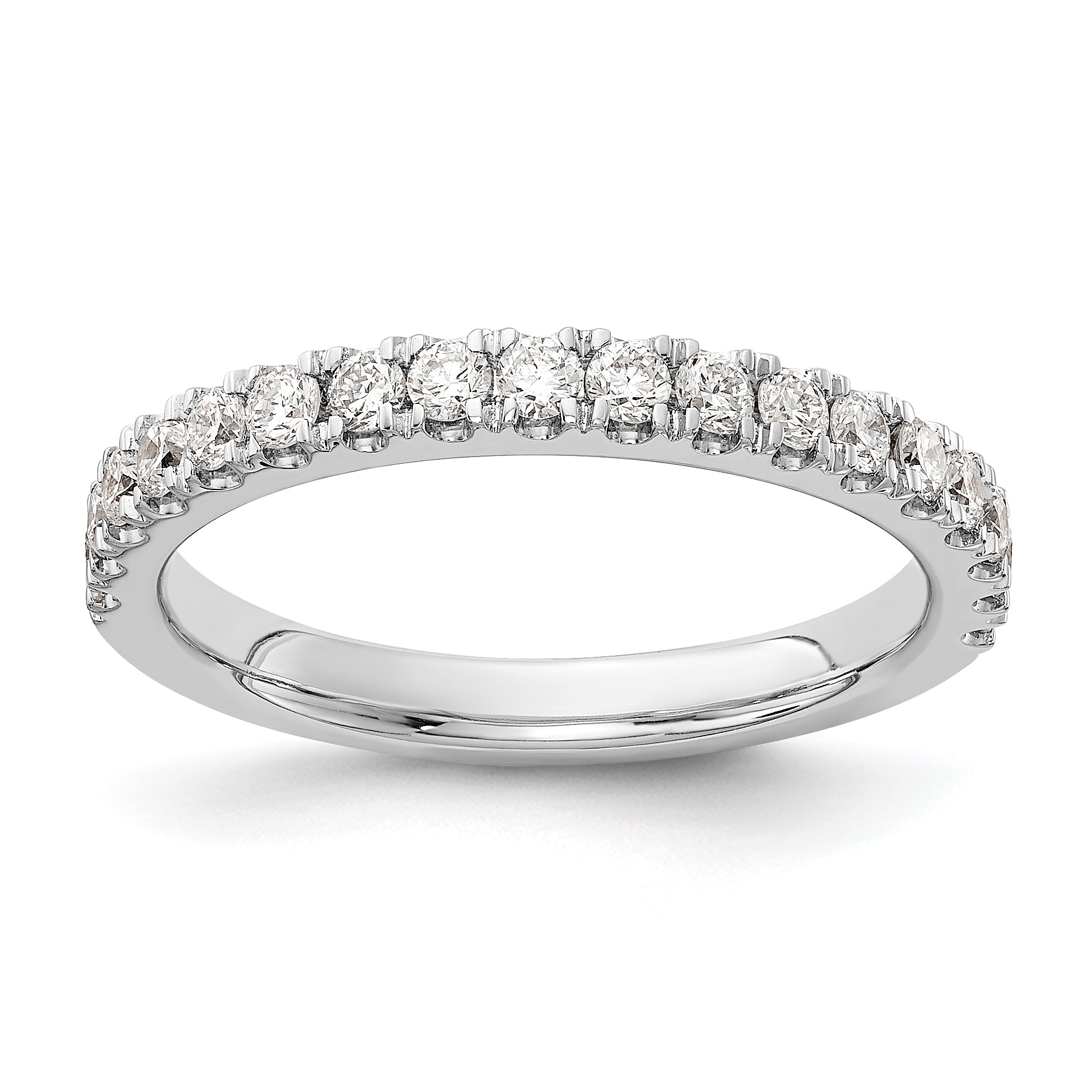 14k White Gold 1/2 carat Lab Grown Diamond VS/SI+ G+ Complete Wedding Band