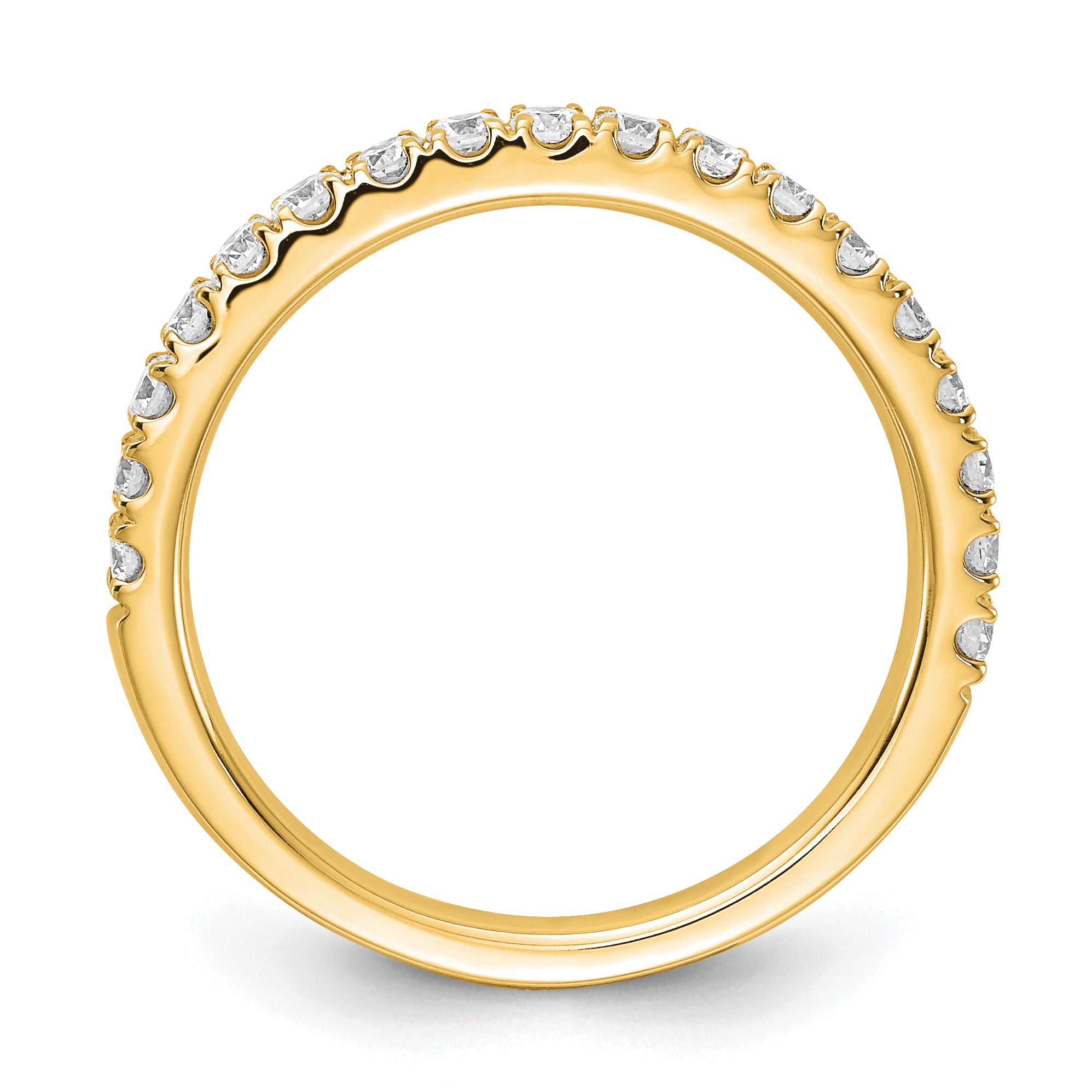 14k 1/2 carat Lab Grown Diamond VS/SI+ G+ Complete Wedding Band Secondary image