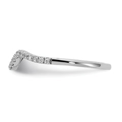 14K White Gold Lab Grown Diamond VS/SI+ G+ Contoured Wedding Band