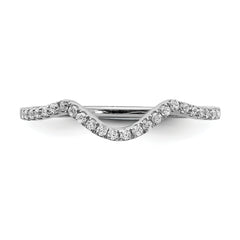 14K White Gold Lab Grown Diamond VS/SI+ G+ Contoured Wedding Band