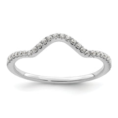 14K White Gold Lab Grown Diamond VS/SI+ G+ Contoured Wedding Band