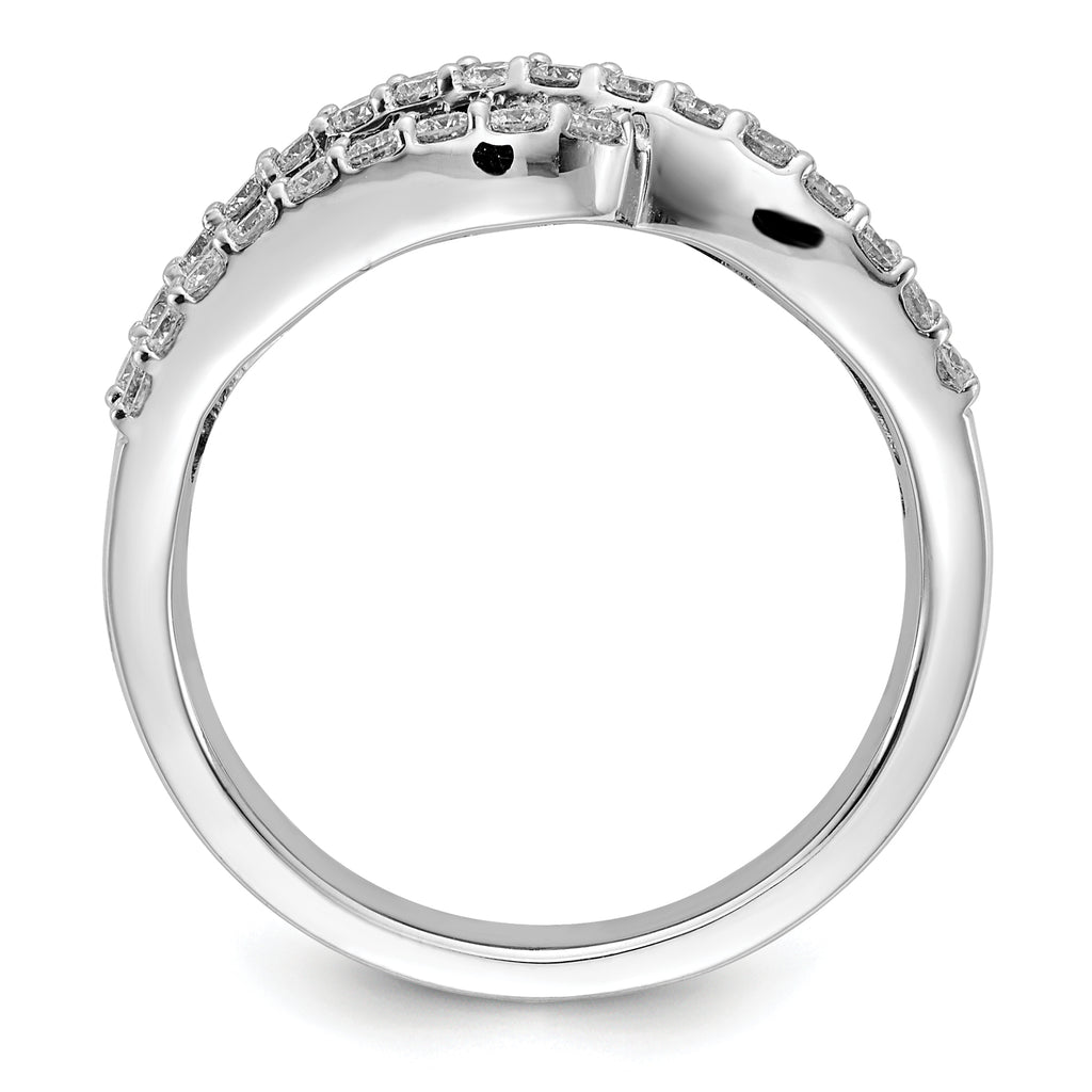 14k White Gold 5/8 carat Lab Grown Diamond VS/SI+ G+ and Lab Created Ruby Ring