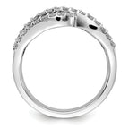 14k White Gold 5/8 carat Lab Grown Diamond VS/SI+ G+ and Lab Created Ruby Ring