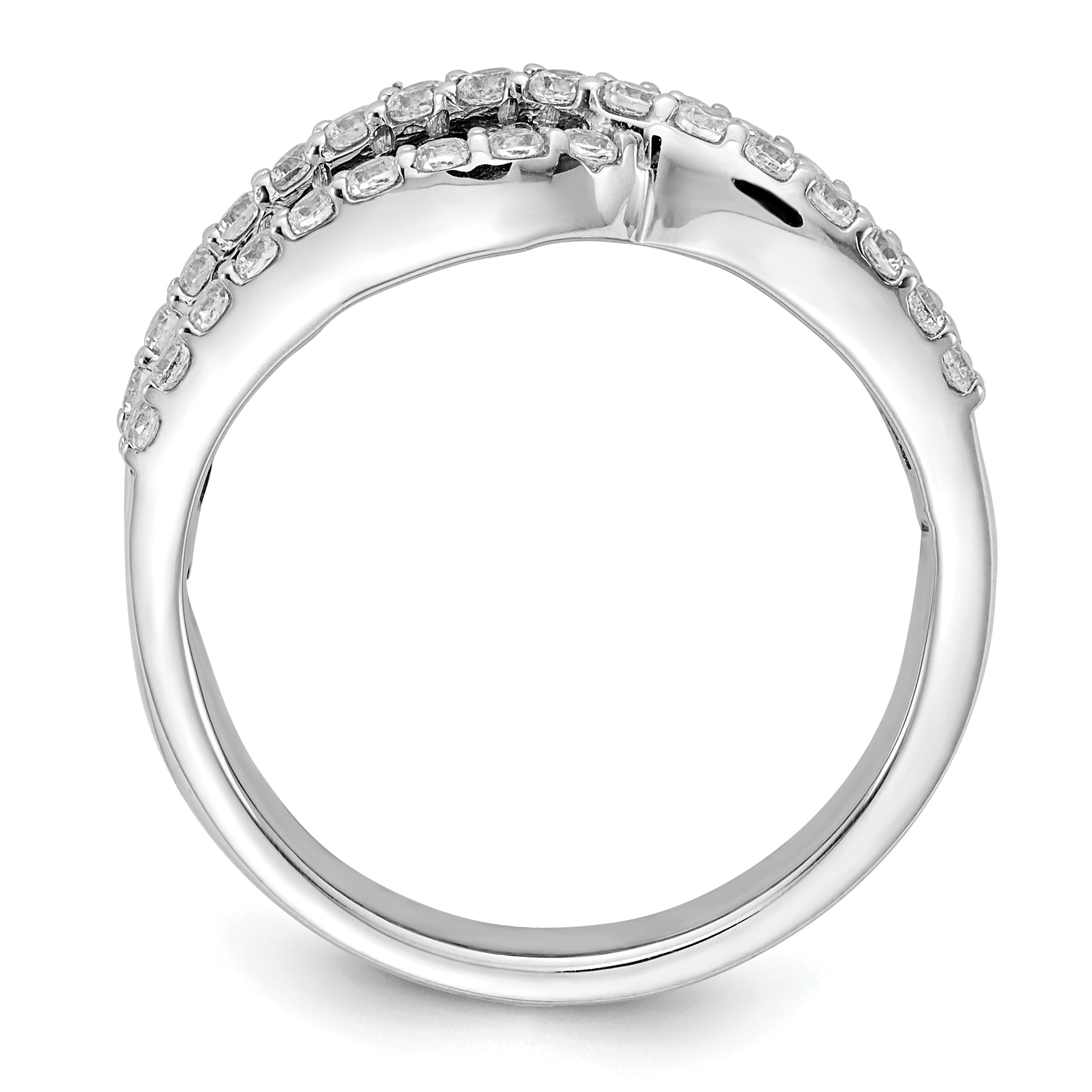 14k White Gold 5/8 carat Lab Grown Diamond VS/SI+ G+ and Lab Created Blue Sapphire Ring Secondary image
