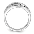 14k White Gold 5/8 carat Lab Grown Diamond VS/SI+ G+ and Lab Created Blue Sapphire Ring