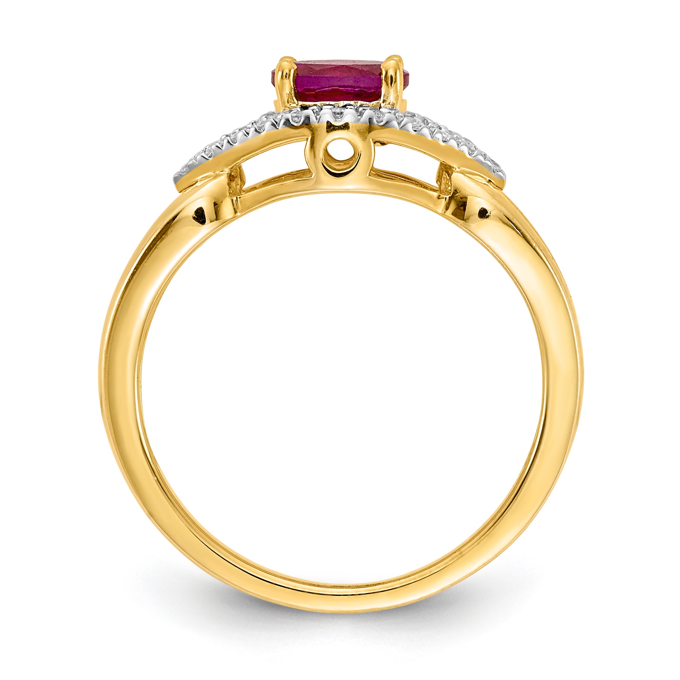 10k Diamond and Ruby Ring Secondary image