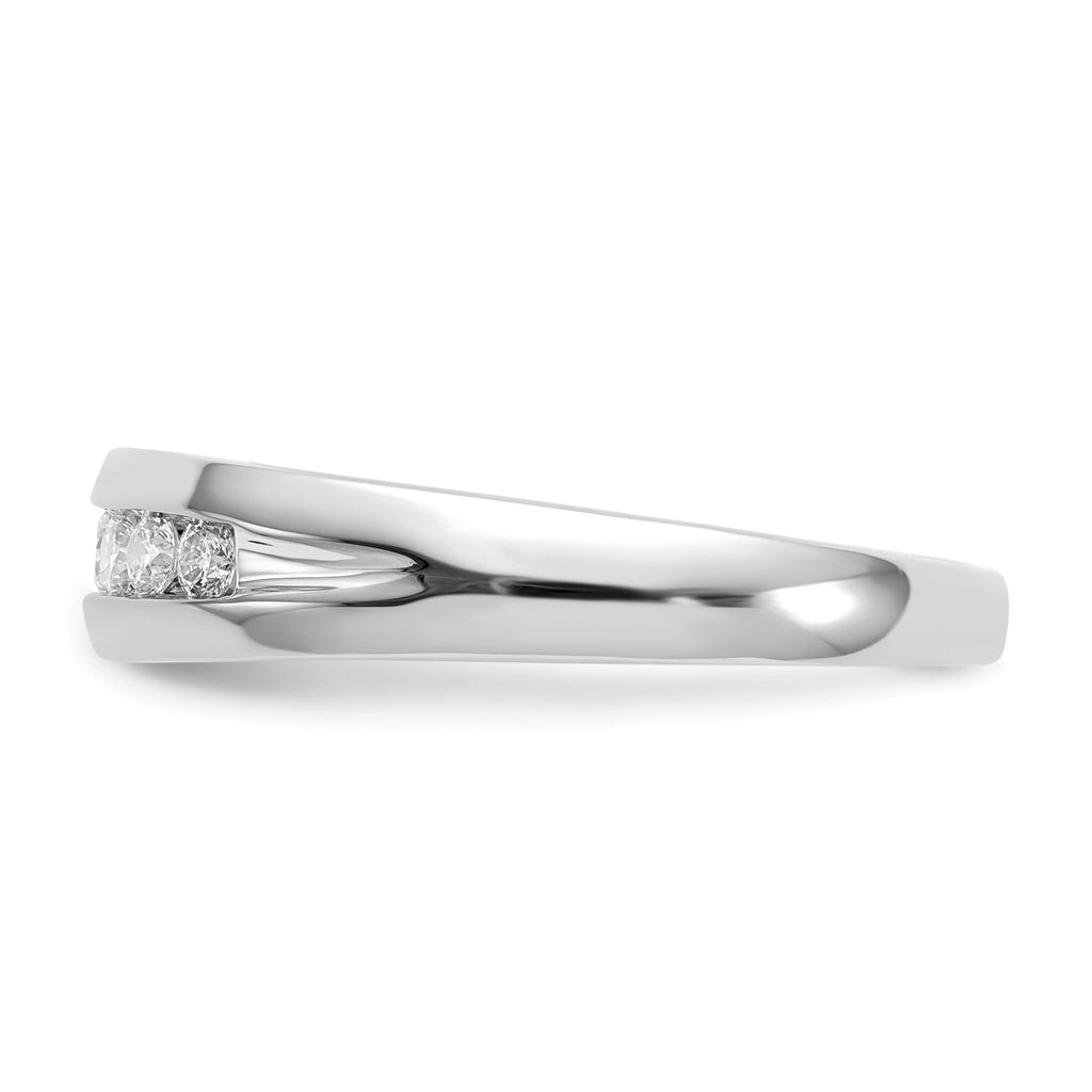 Men's Lab-Grown Diamond Seven Stone Ring in 14K White Gold (1/3 ct. tw.), Size 10 - Sophia Jewelers