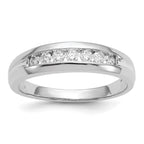 Men's Lab-Grown Diamond Seven Stone Ring in 14K White Gold (1/3 ct. tw.), Size 10 - Sophia Jewelers