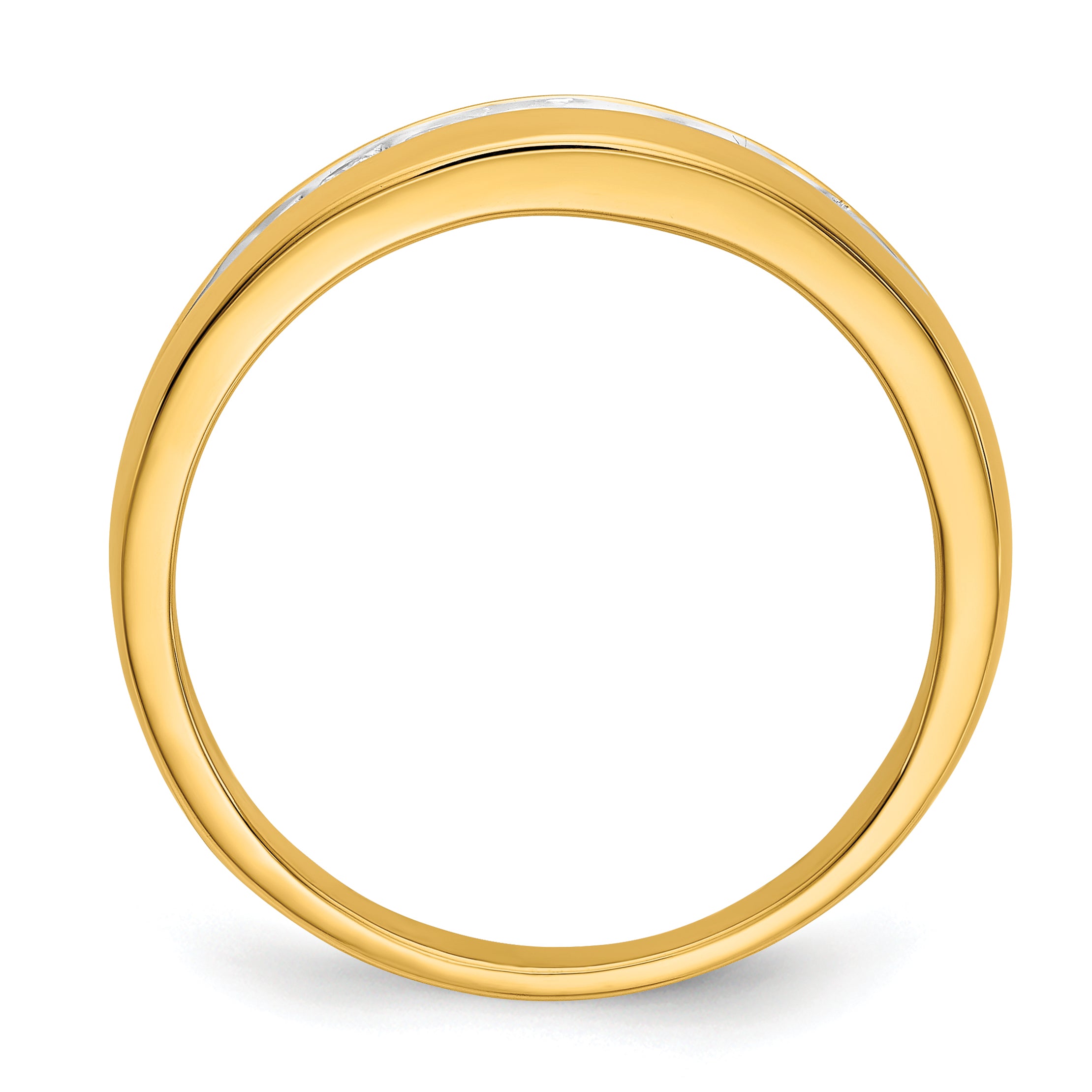 14k w/Rhodium Diamond Mens Channel Ring Secondary image
