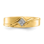 14k Diamond Mens Ring