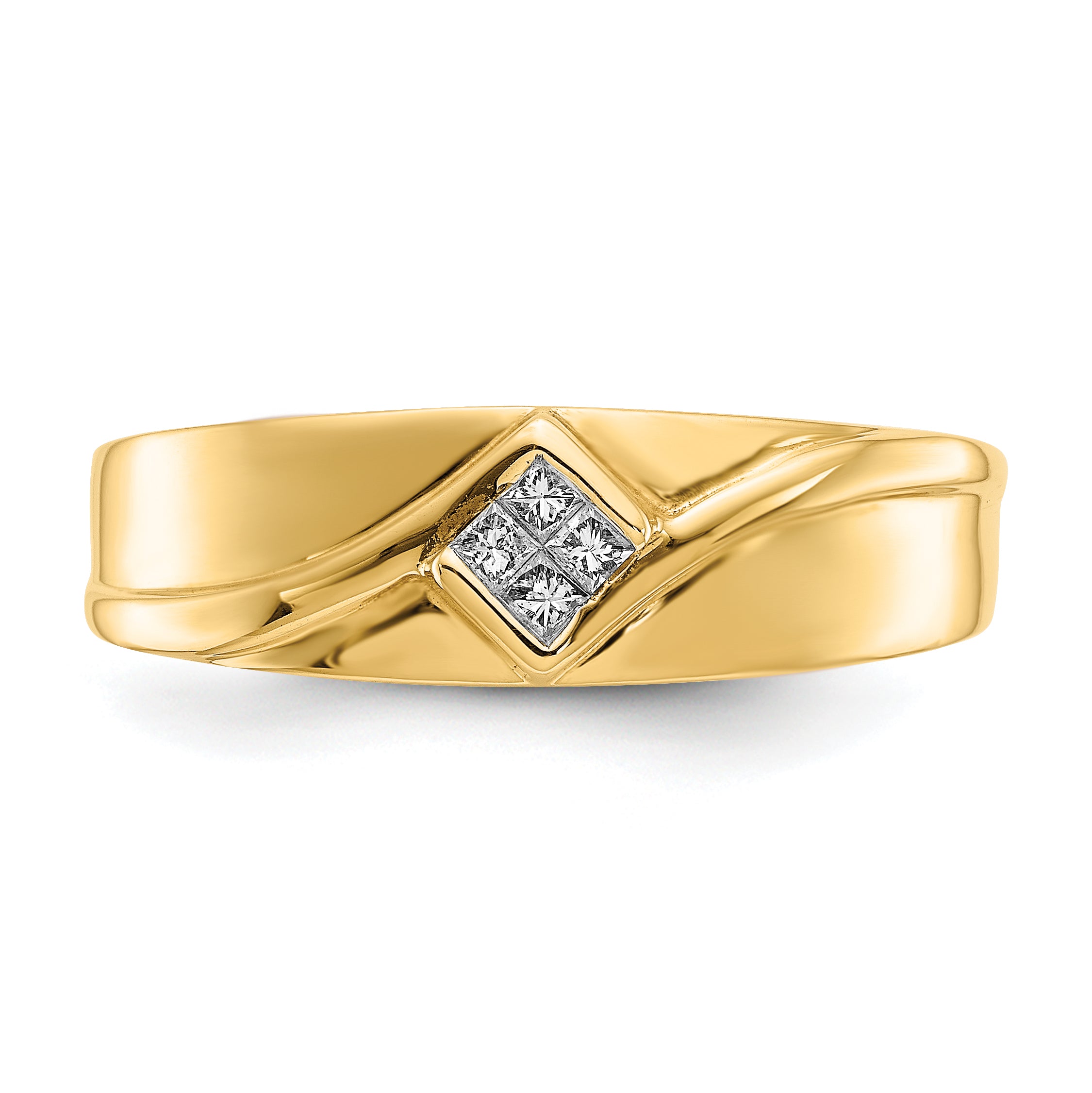 14k Diamond Mens Ring