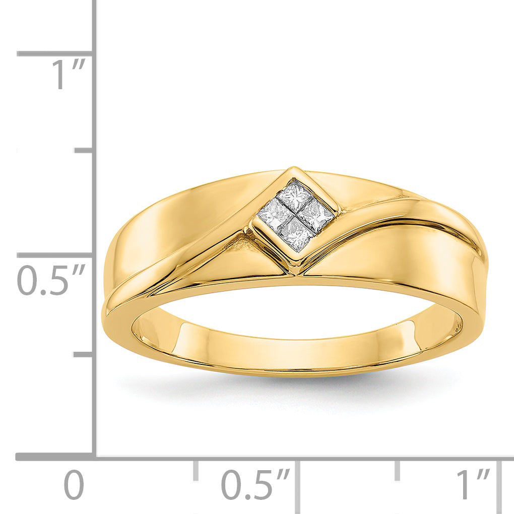 14k Diamond Mens Ring