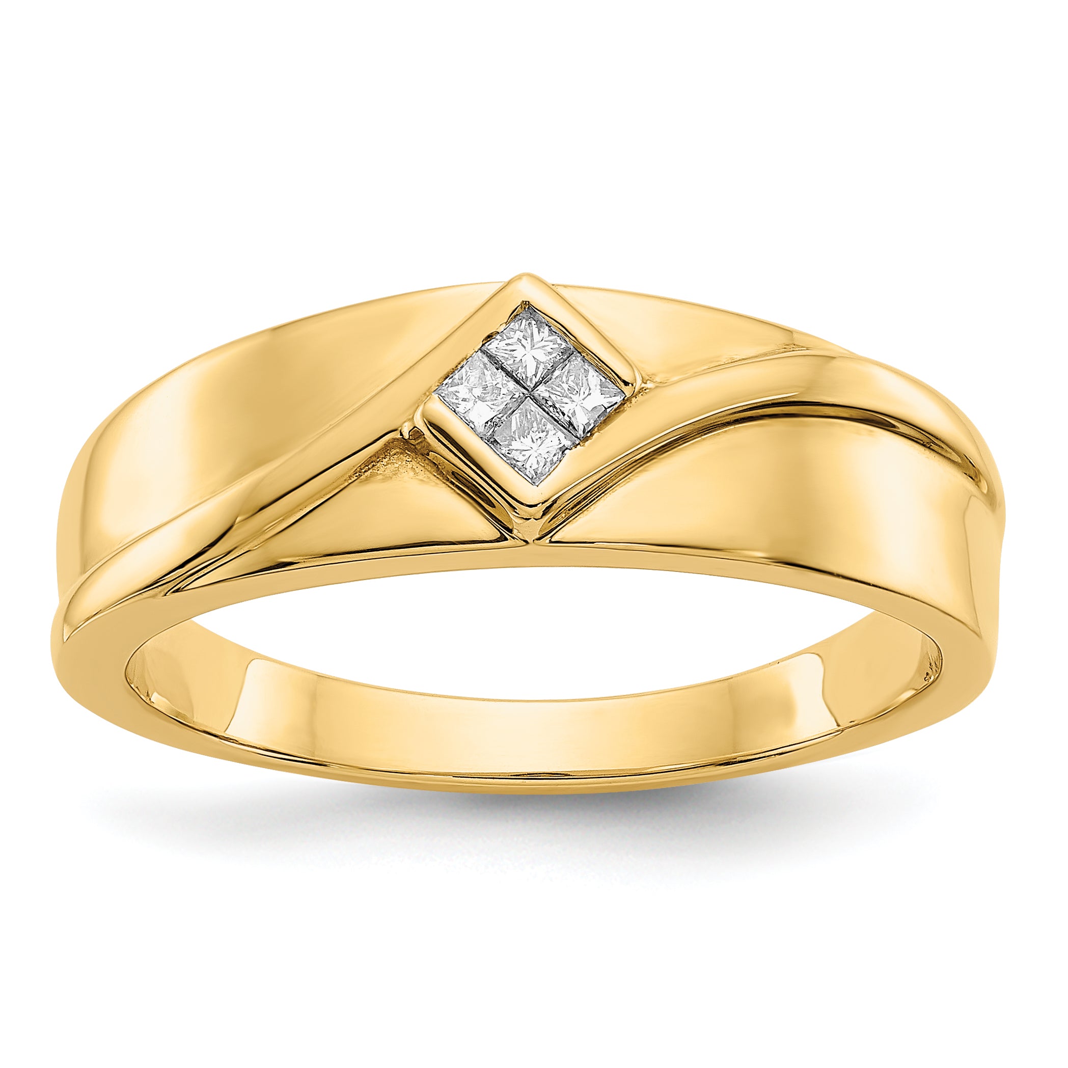14k Diamond Mens Ring Main image