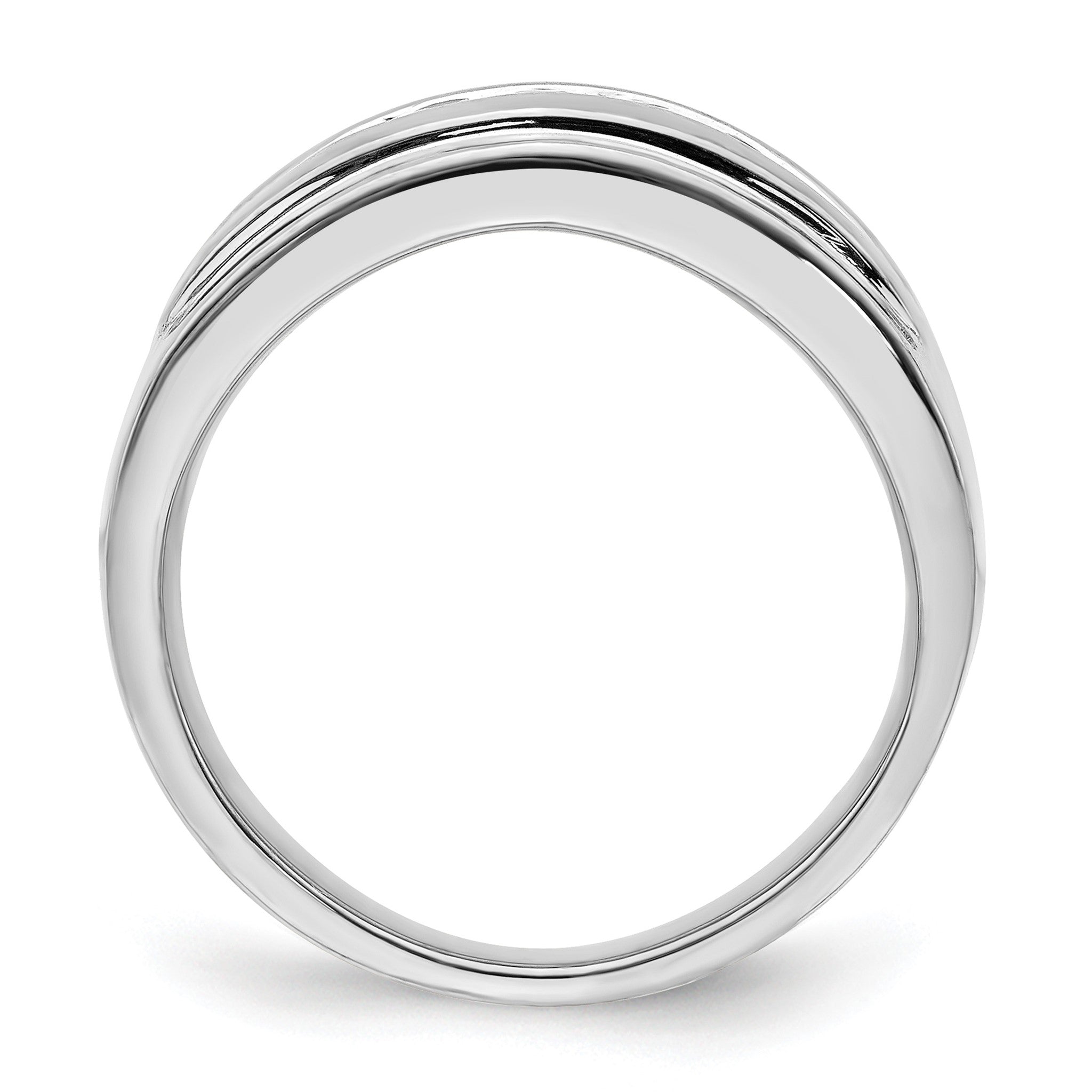 Men's Lab-Grown Diamond Band in 14K White Gold (1/4 ct. tw.), Size 10 Secondary image