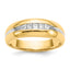 14k with Rhodium Diamond Mens Ring