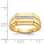 14k Diamond 6-stone Mens Ring