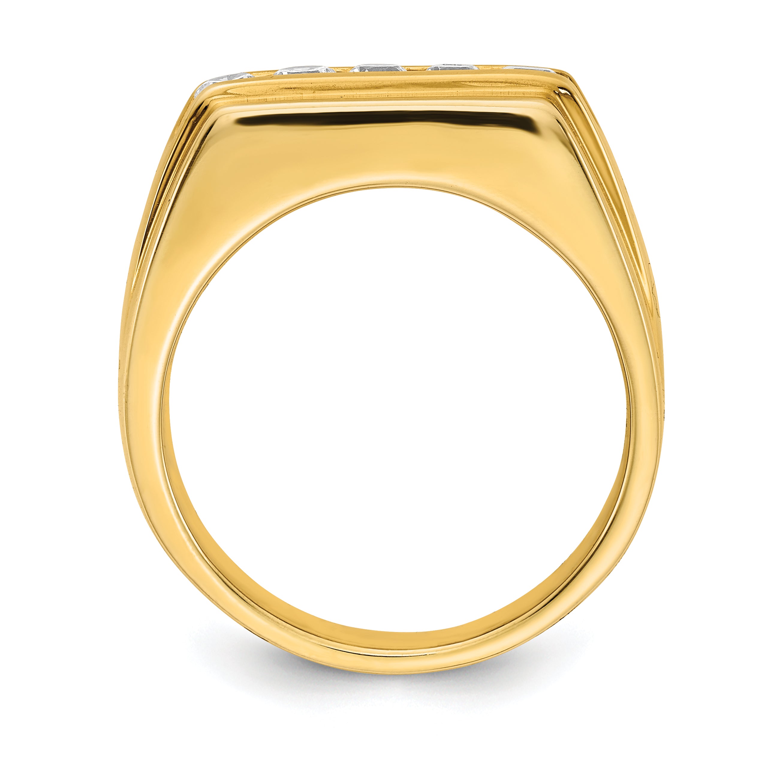 14k Diamond 5-stone Mens Ring Secondary image