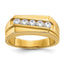 Men's Five-Stone Lab-Grown Diamond Ring in 14K Yellow Gold (1/2 ct. tw.), Size 10 - Sophia Jewelers