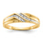 10K w/Rhodium Diamond Mens Ring