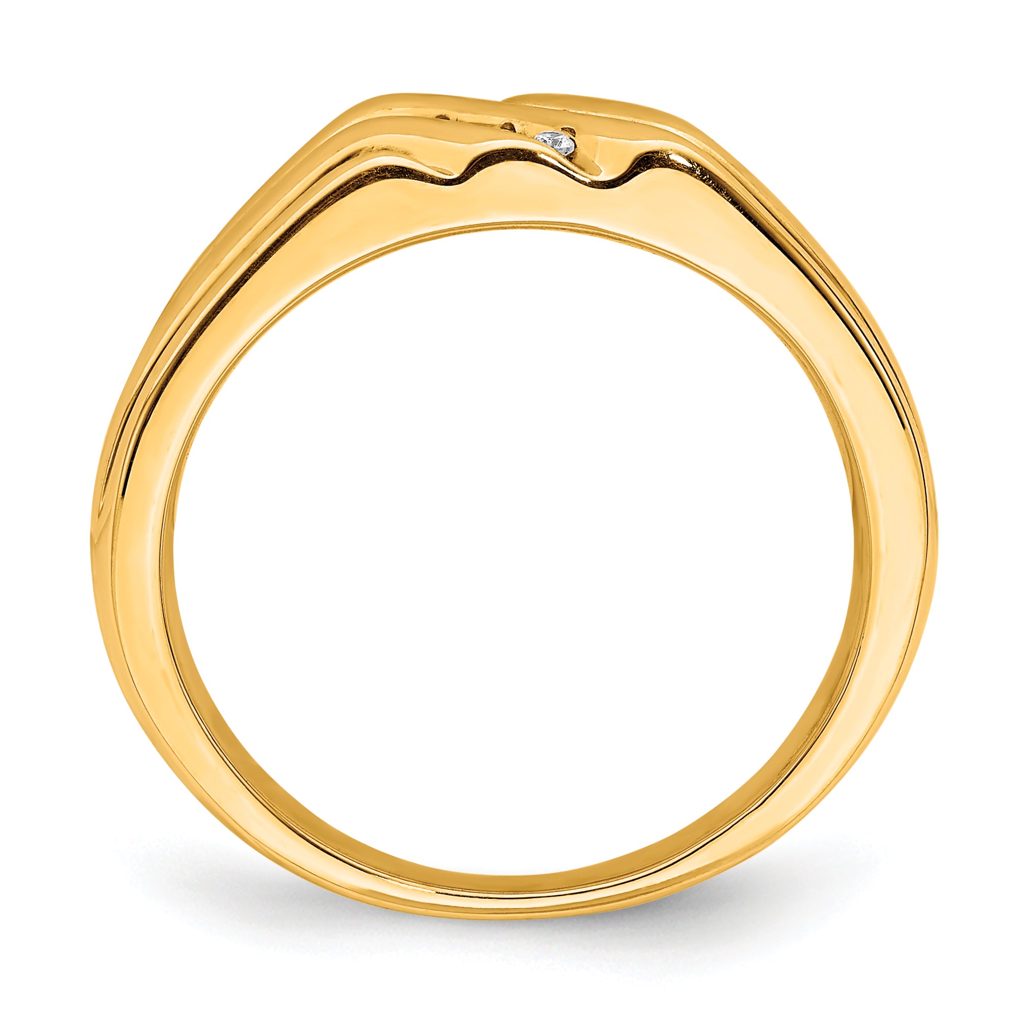 14k w/Rhodium Diamond Mens Ring Secondary image