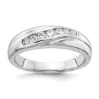 14k White Gold 7-stone Diamond Mens Ring