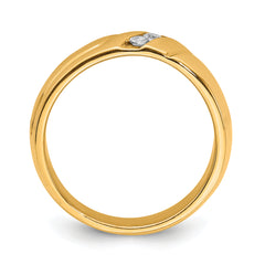 14k Diamond 3-stone Mens Ring