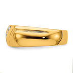 14k Diamond 3-stone Mens Ring