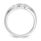 14k White Gold Diamond Mens Ring