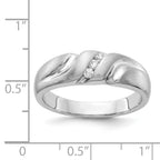 14k White Gold Diamond Mens Ring