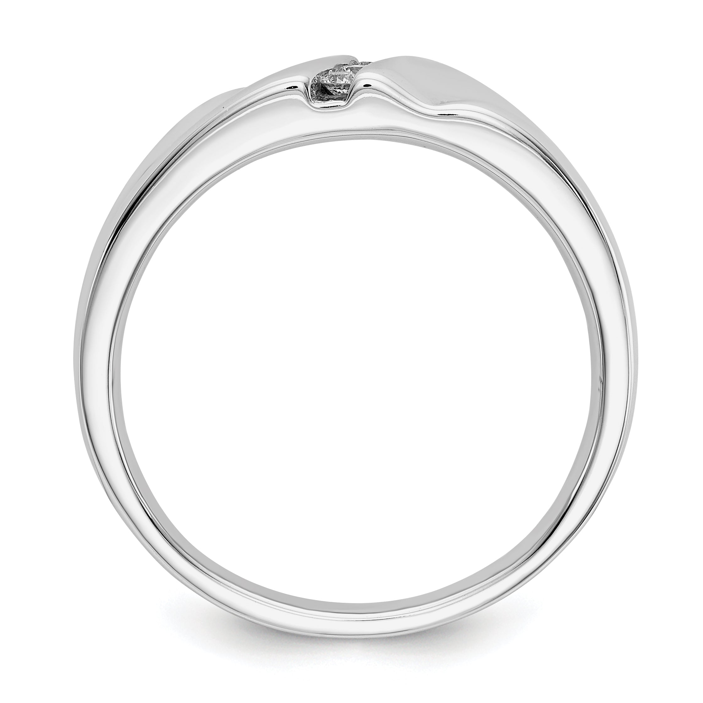 14k White Gold Diamond Mens Ring Secondary image