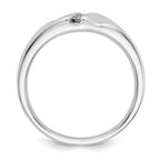 14k White Gold Diamond Mens Ring