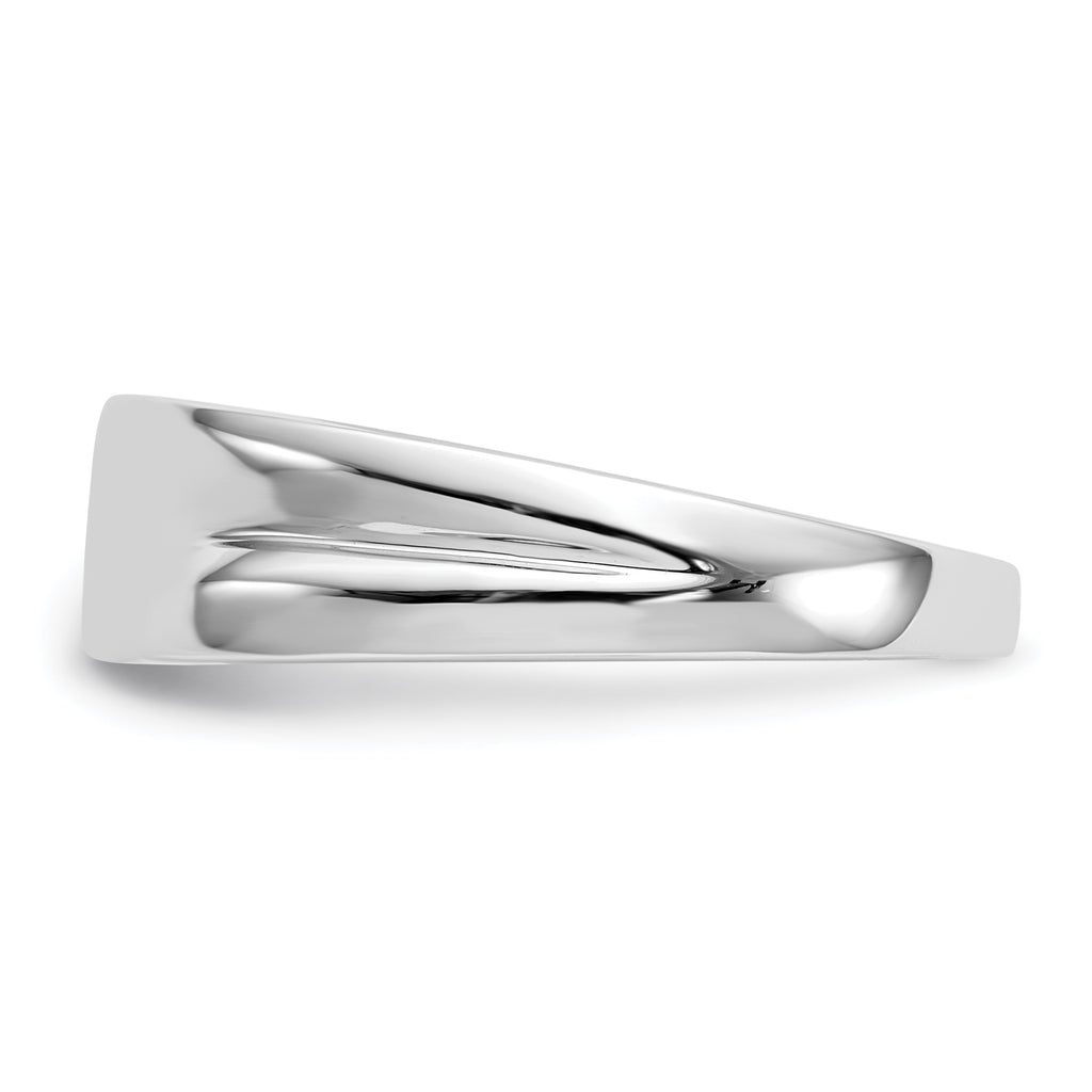14k White Gold Diamond Mens Ring