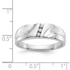 14k White Gold Diamond Mens Ring